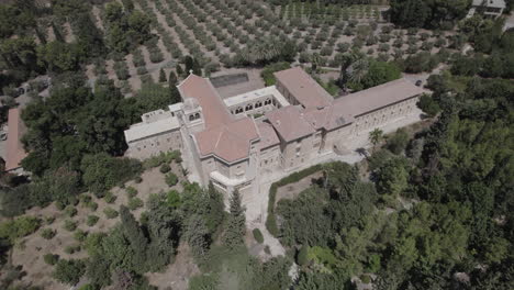 the old architecture in the building of the silent monks monastery