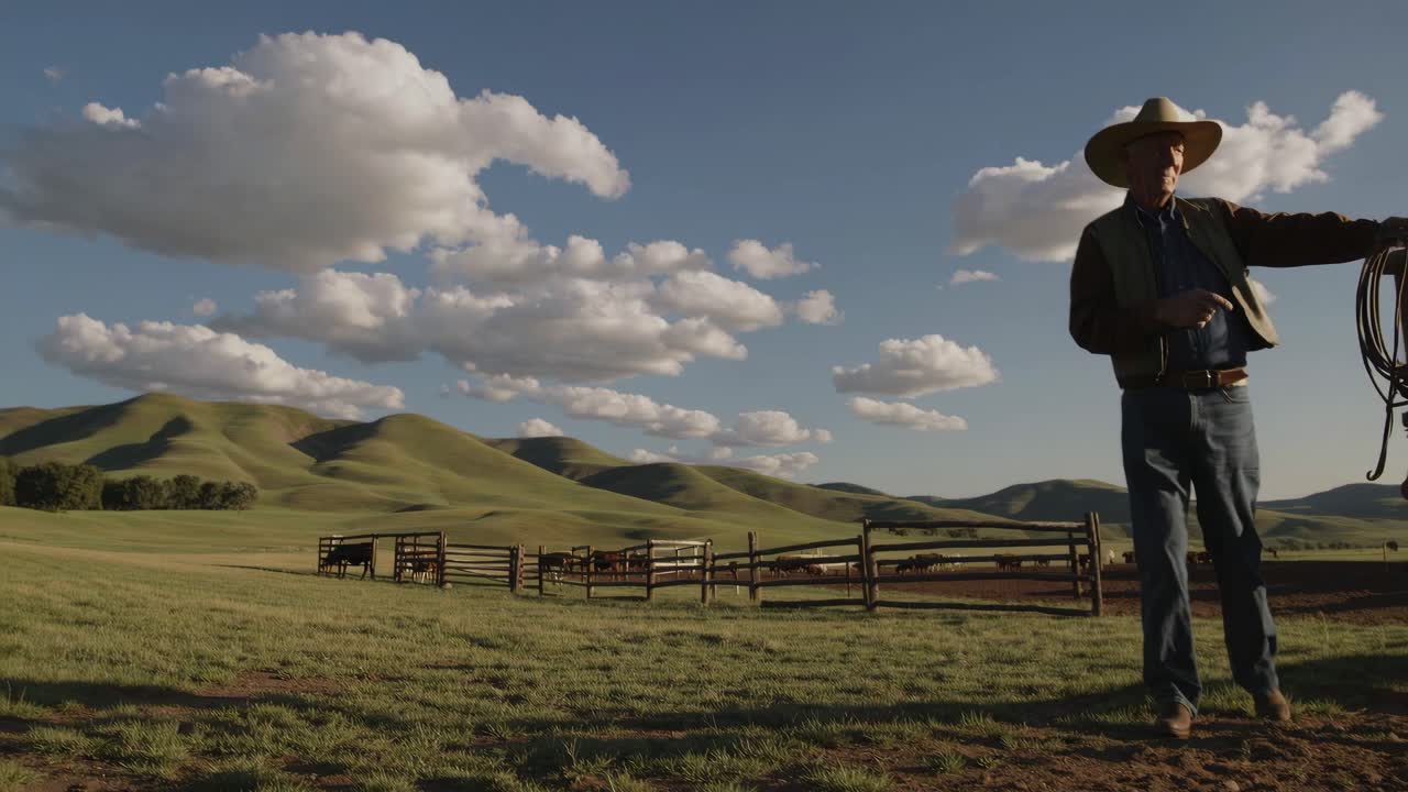 Ranch Life with Grandfather and Grandson