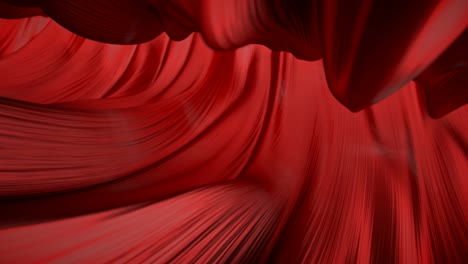 red liquid curve shape 3d render seamless loop animation