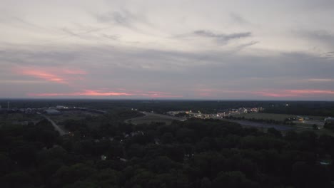 an aerial top down view of highway