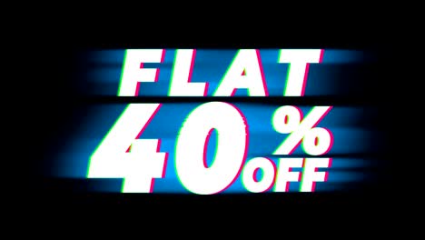 el 40% de descuento en el texto es una promoción de efectos de glitch vintage.