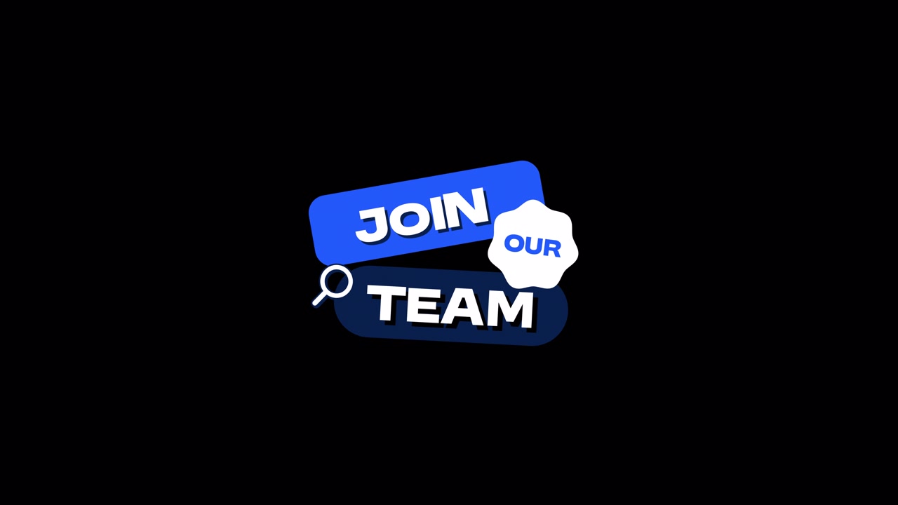 Animated Join Our Team Graphic on Black Background