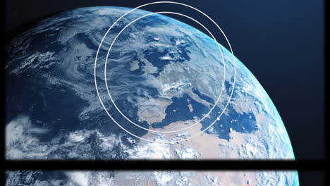 animación de escaneos en películas antiguas en movimiento sobre el planeta tierra