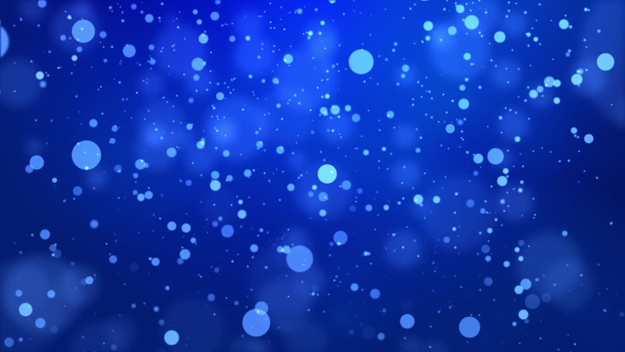 Abstract Blue Bokeh Particles Background