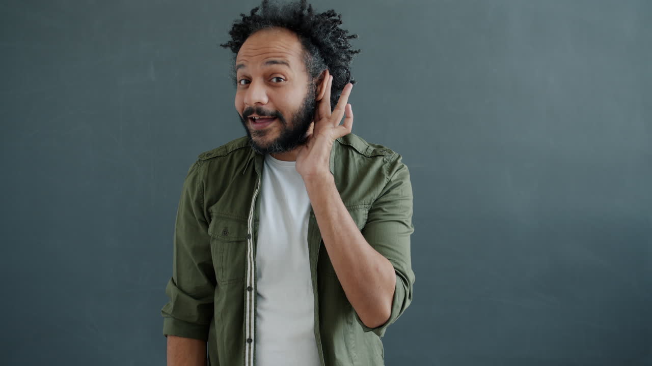 Man Listening Attentively