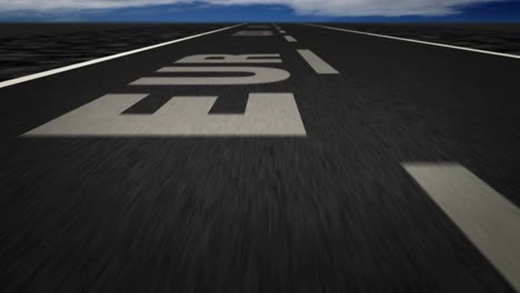 speed flight currency text on road loop