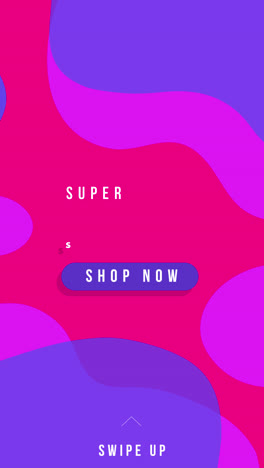 gráfico en movimiento de historias de venta de instagram con efecto líquido