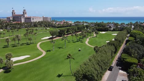 a perfectly manicured golf course near the breakers in west palm beach florida