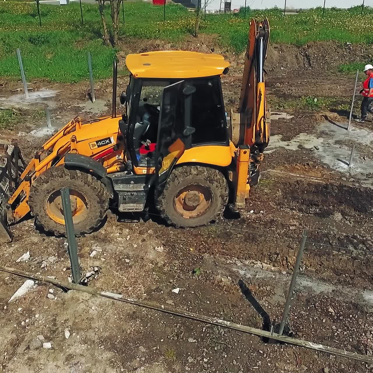 Heavy equipment on construction site