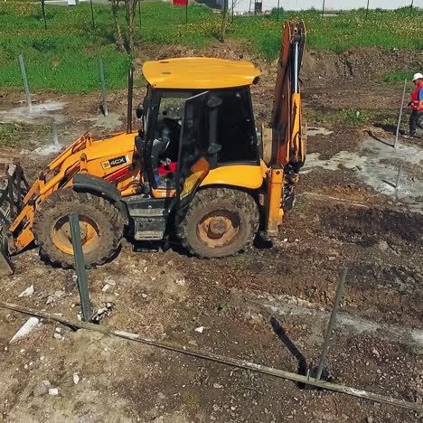 heavy equipment on construction site