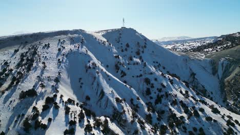 snow-covered mountains in afghanistan, set against a serene, wintry environment, aerial landscape of snow-capped mountains in afghanistan