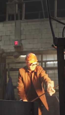 metalworkers at a foundry