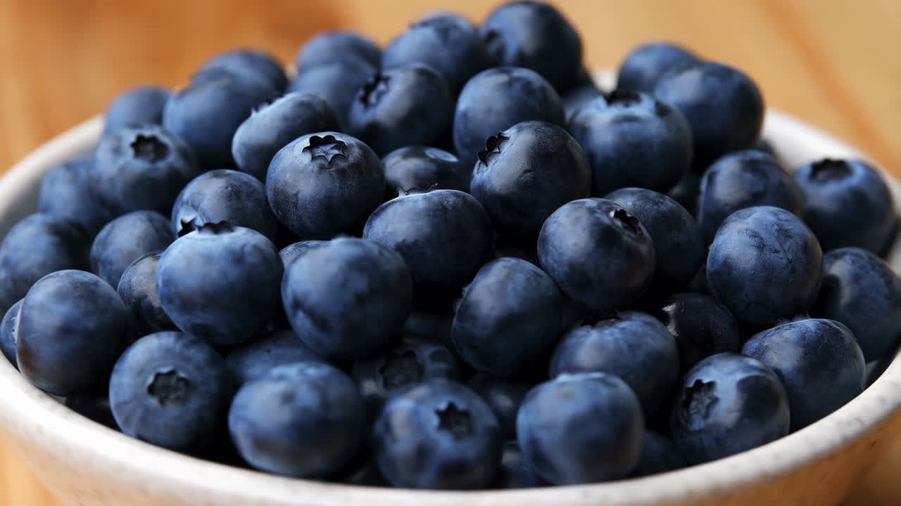 신선 한 블루베리 한 그