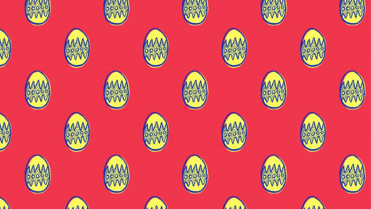 Cute Easter Egg Pattern animation 4k
