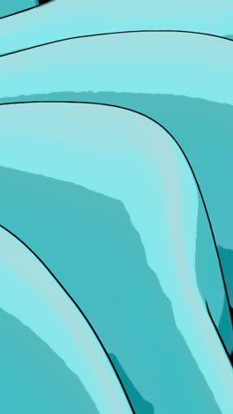 abstract teal curves