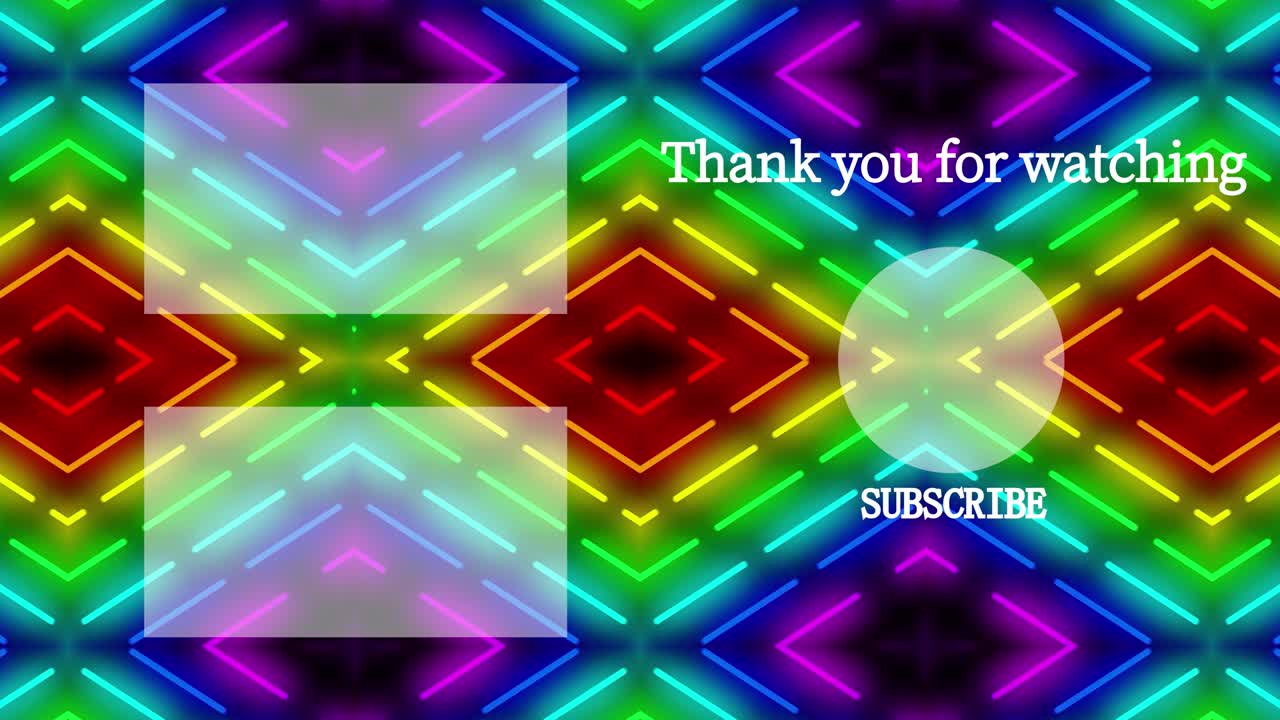 네온 표지판 패턴 엔드 카드 엔딩 스크린 모션 그래픽