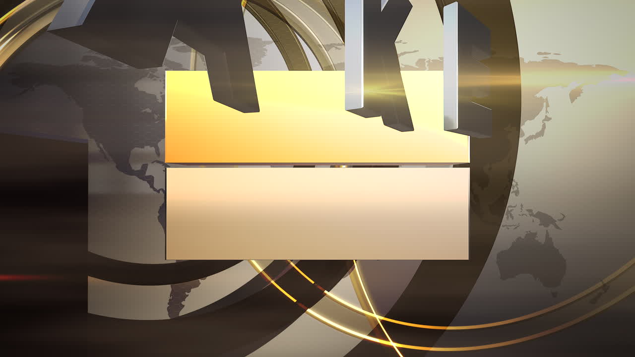 texto de animación noticias falsas y gráfico de introducción de noticias con líneas y mapa en estudio