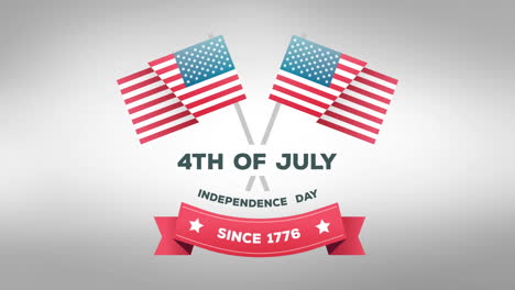 4th of july, independence day since 1776 text with american flags