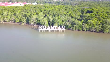 kuantan font statue at kuantan river, pahang