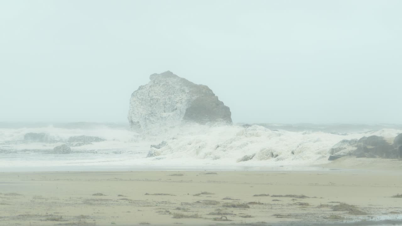 Currumbin Rock During Cyclone Alfred In Gold Coast, Queensland, Australia - Wide Shot