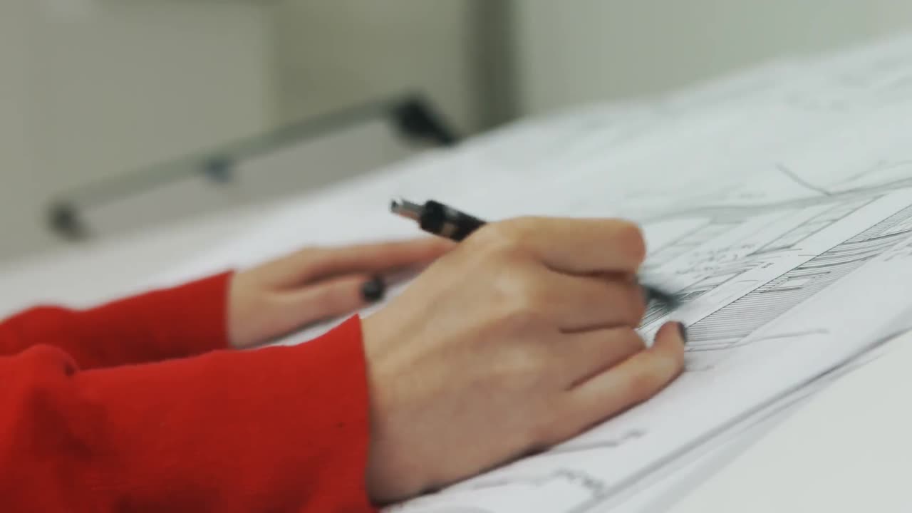 primer plano de una mujer ejecutiva trabajando en el plan 4k