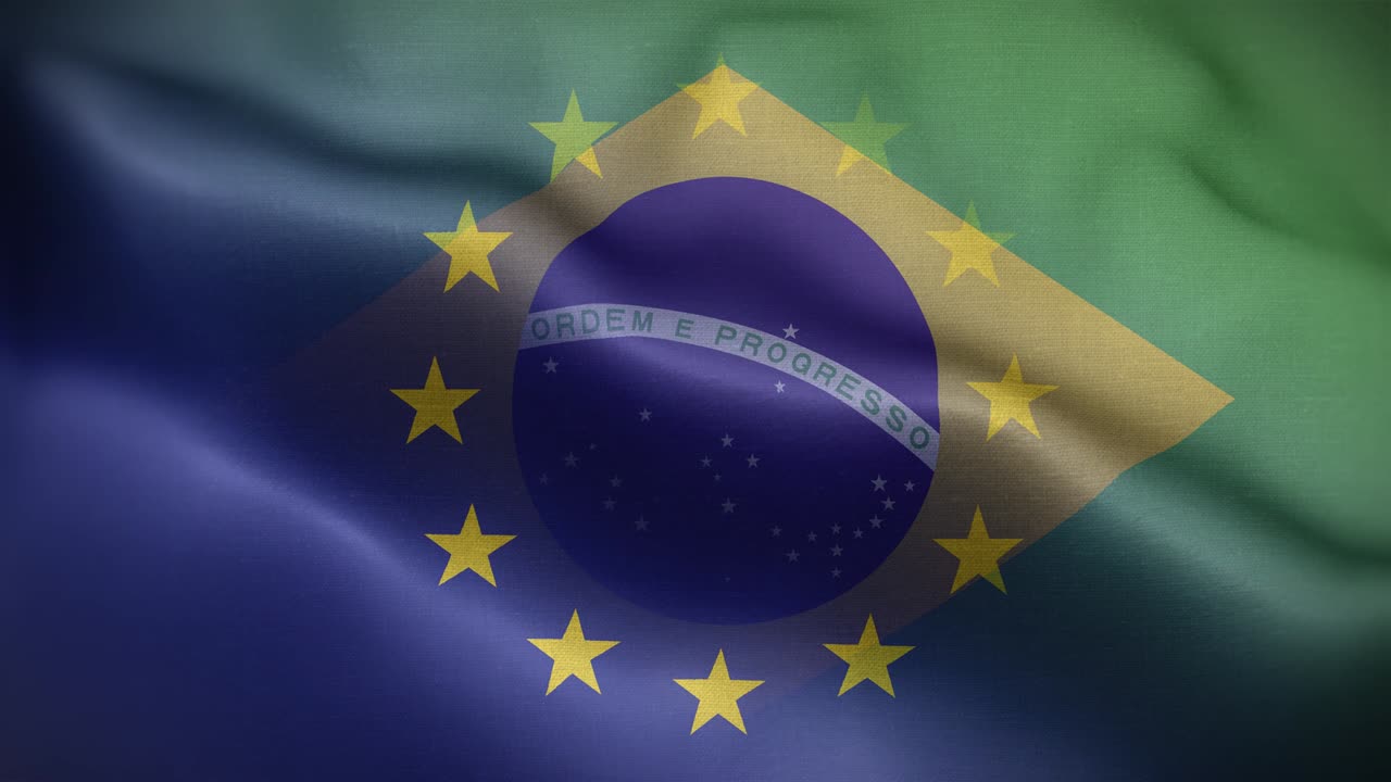 la bandera de brasil en bucle de fondo 4k