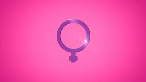 Animation-of-purple-female-gender-symbol,-on-background