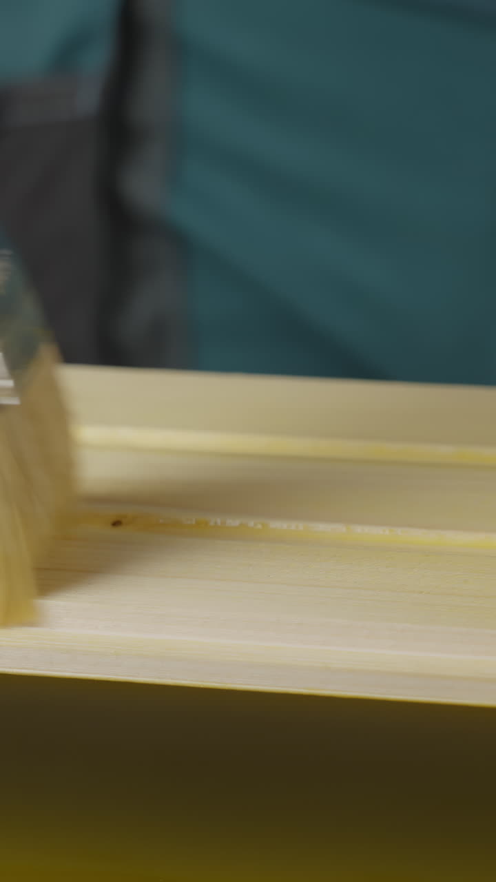 Painting a Light Yellow Wooden Panel