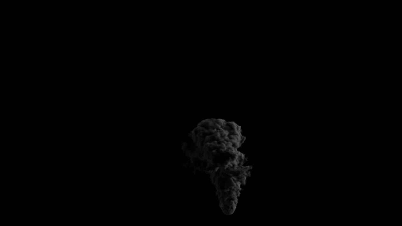 animación de nubes de humo oscuro