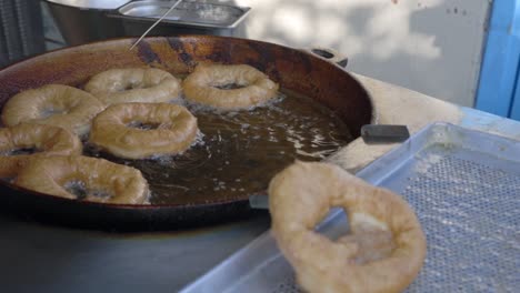 traditional bambalouni donut on the street of tunisia