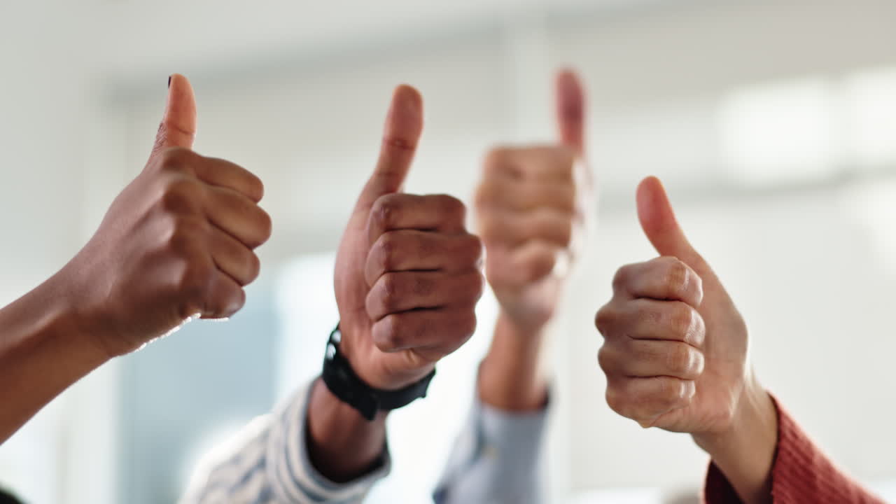 Group giving thumbs up