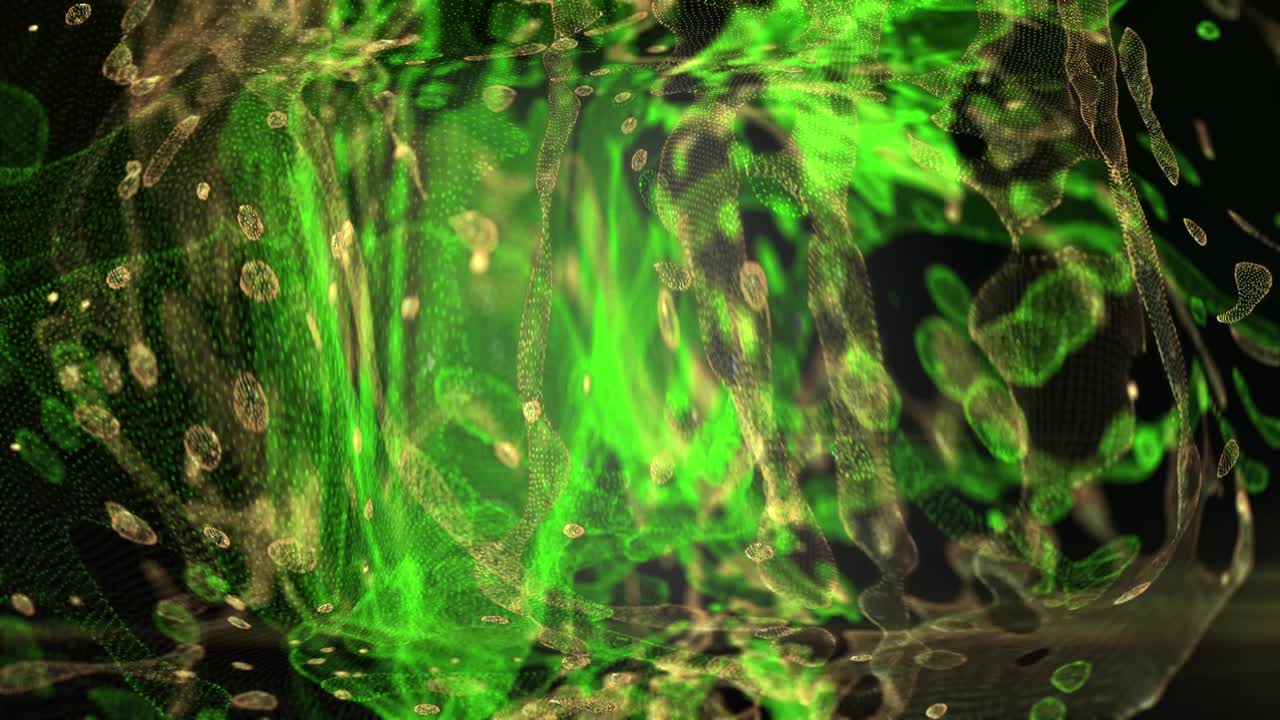 Looping Digital Liquid Yellow and Green