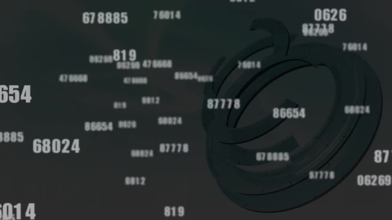 Animation of data processing over circles