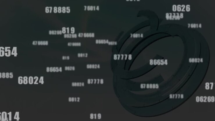 Animation of data processing over circles