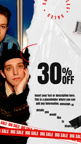 up to 30% off sale advertisement