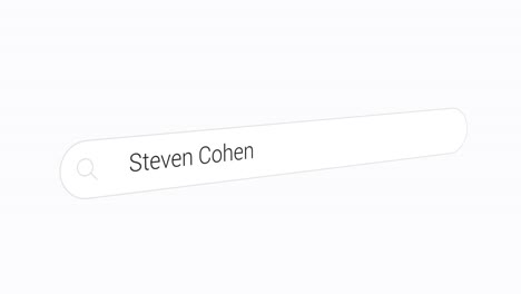 steven cohen typen op de zoekmachine.