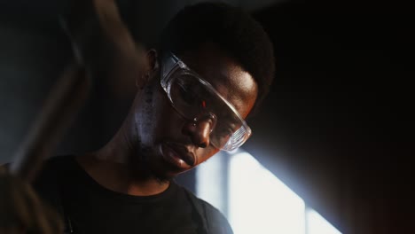 Black Welder at Work