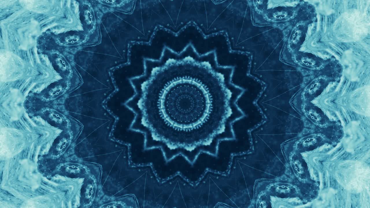 caleidoscopio de fondo cristales congelados tinta azul