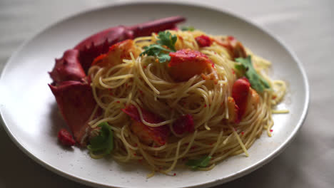 pasta all'astice or lobster spaghetti