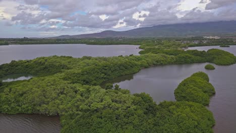 vista aérea de la isla laulaunui en el oeste de loch oahu en un día soleado