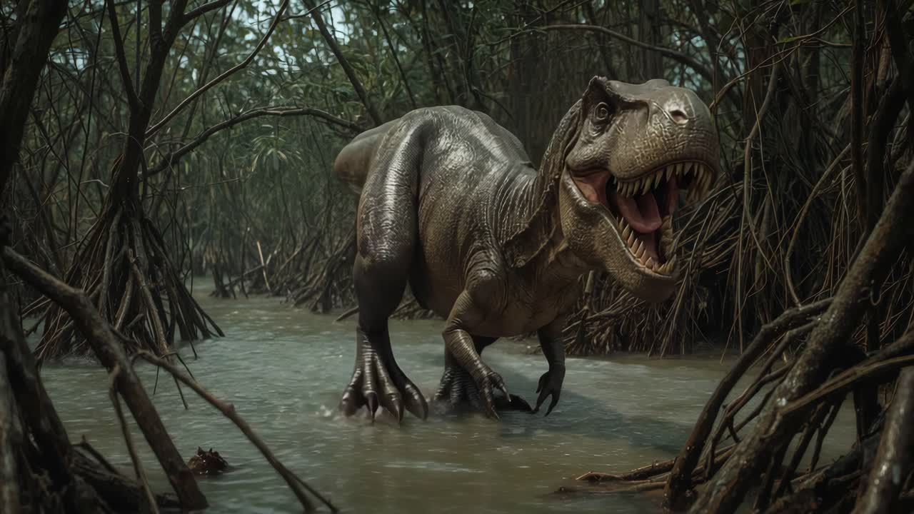 Tyrannosaurus Rex in a Jungle Environment