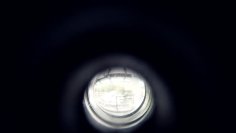 spy hole in the hotel room door