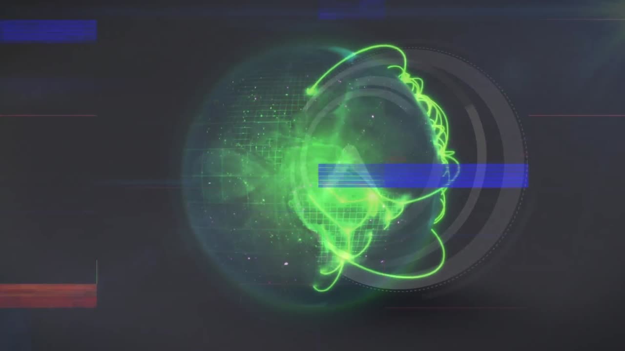 지구와 시계에 대한 간섭의 애니메이션