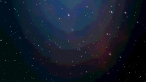 animation of multiple white specks moving on blue background