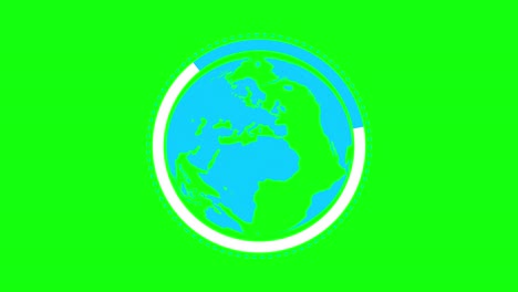 Globus-Rotieren,-Animierter-Globus-Rotierender-Greenscreen
