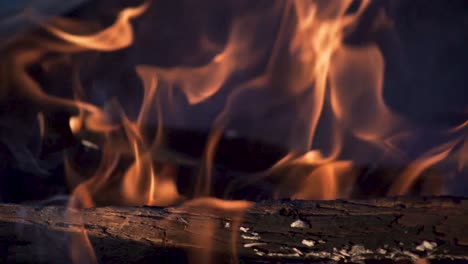 campfire in slow motion at night