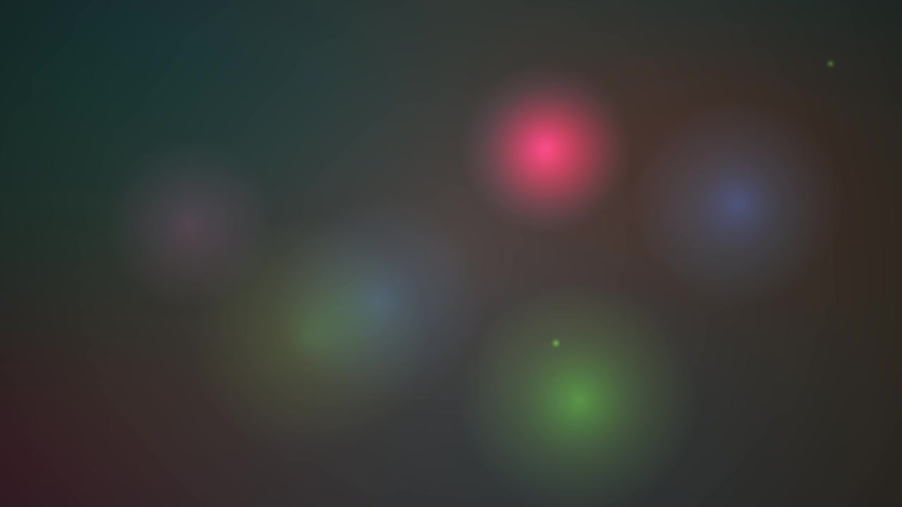 Dynamic Abstract Colorful Light Orbs Moving on Dark Background