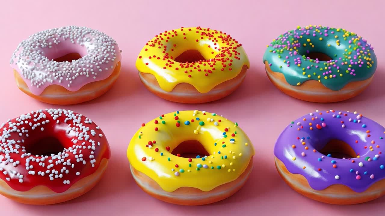 Donut colorate con spruzzate