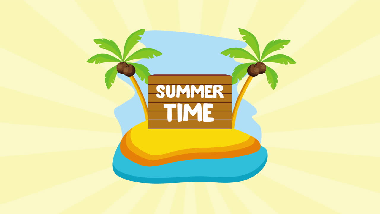 Its summer time text banner template | Free Vector