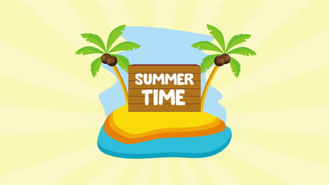 summer time vacations ,4k video animation